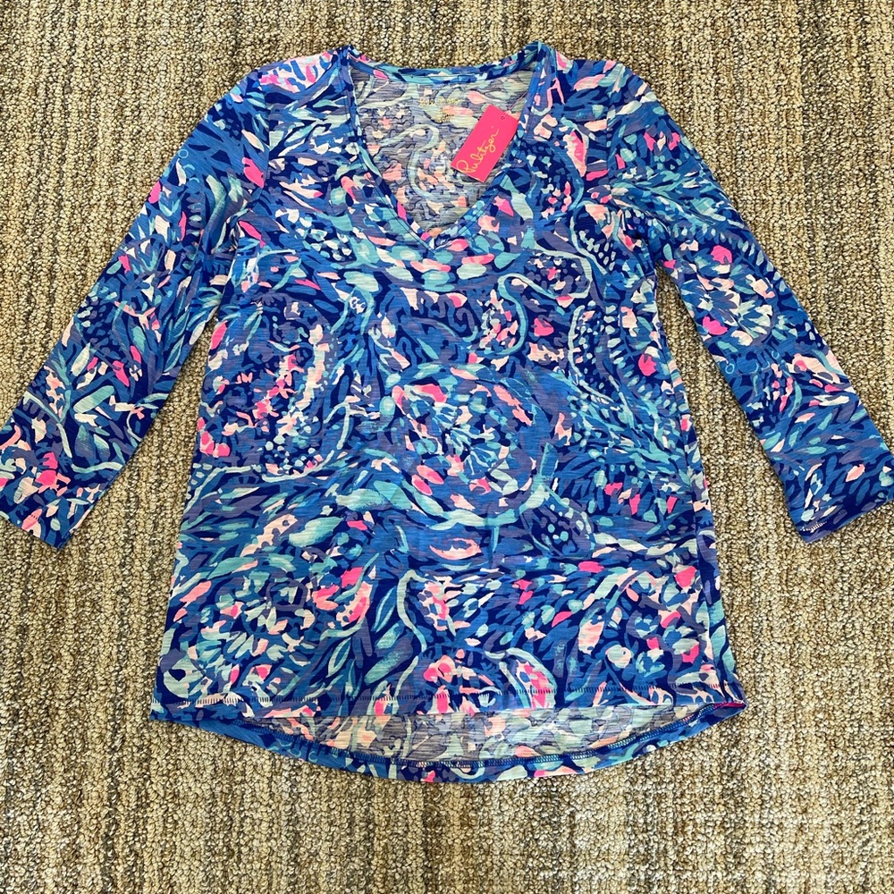 Lilly Pulitzer XXS Etta 3/4 Sleeve Top